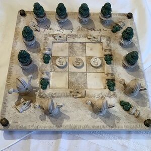 HEAVY MARBLE CHESS, CHECKERS GAME BOARD
